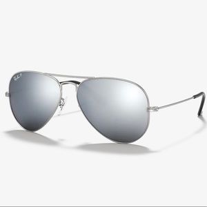 Rayban aviators size 58 color silver